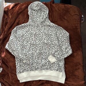 American Eagle Leopard Print Tunic Hoodie